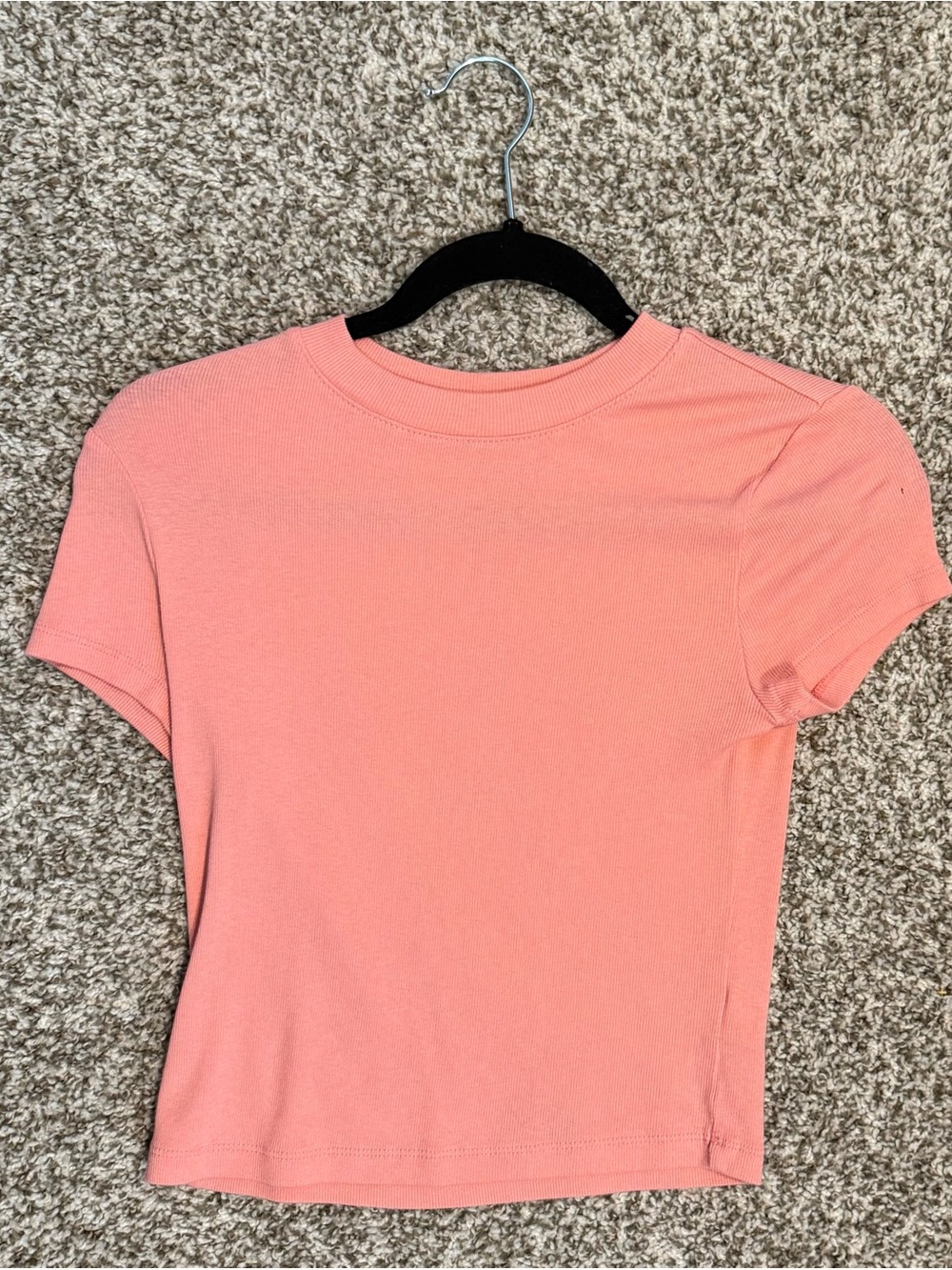 Target A New Day Slim Fit Rib-Knit Short-Sleeve Tee - Cropped